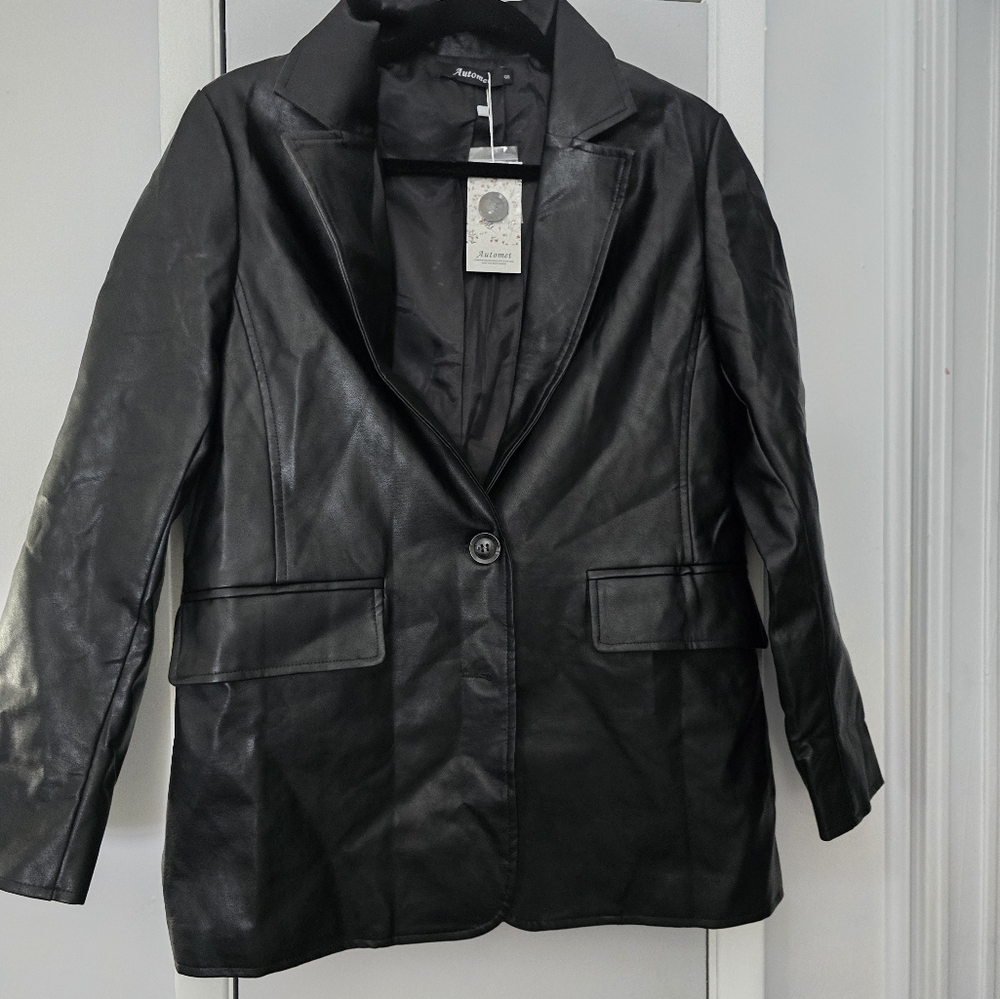 Faux leather jacket